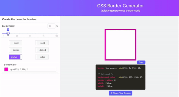 CSS Border Generator 